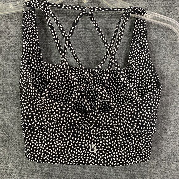Buffbunny Sports Bra Size XS Strappy Back B&W Removable Pads Nylon Spandex - Picture 5 of 9